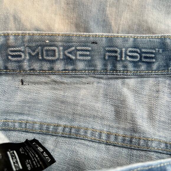 SMOKE RISE for BUCKLE Roxy Blue Stretch Shorts in Light Blue Men's 42 Waist - Picture 9 of 14